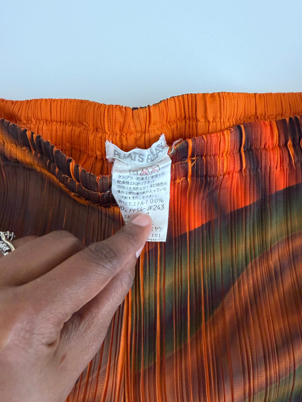 Pleats Please Issey Miyake Pleated Graphic Pants in S