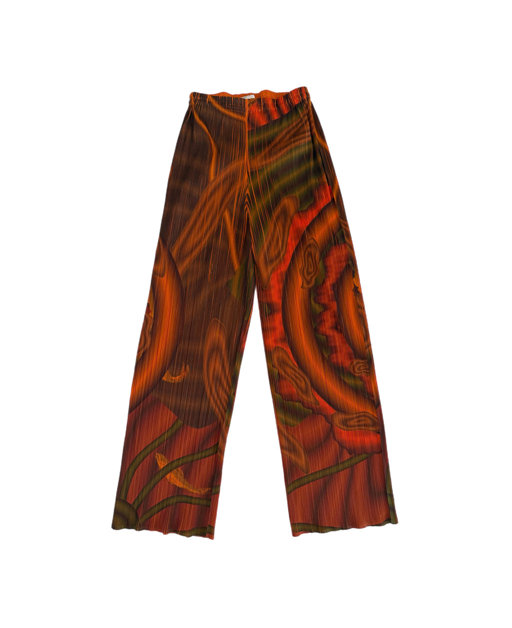 Pleats Please Issey Miyake Pleated Graphic Pants in S