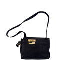 Gucci G-Frame Suede Crossbody Bag in Black