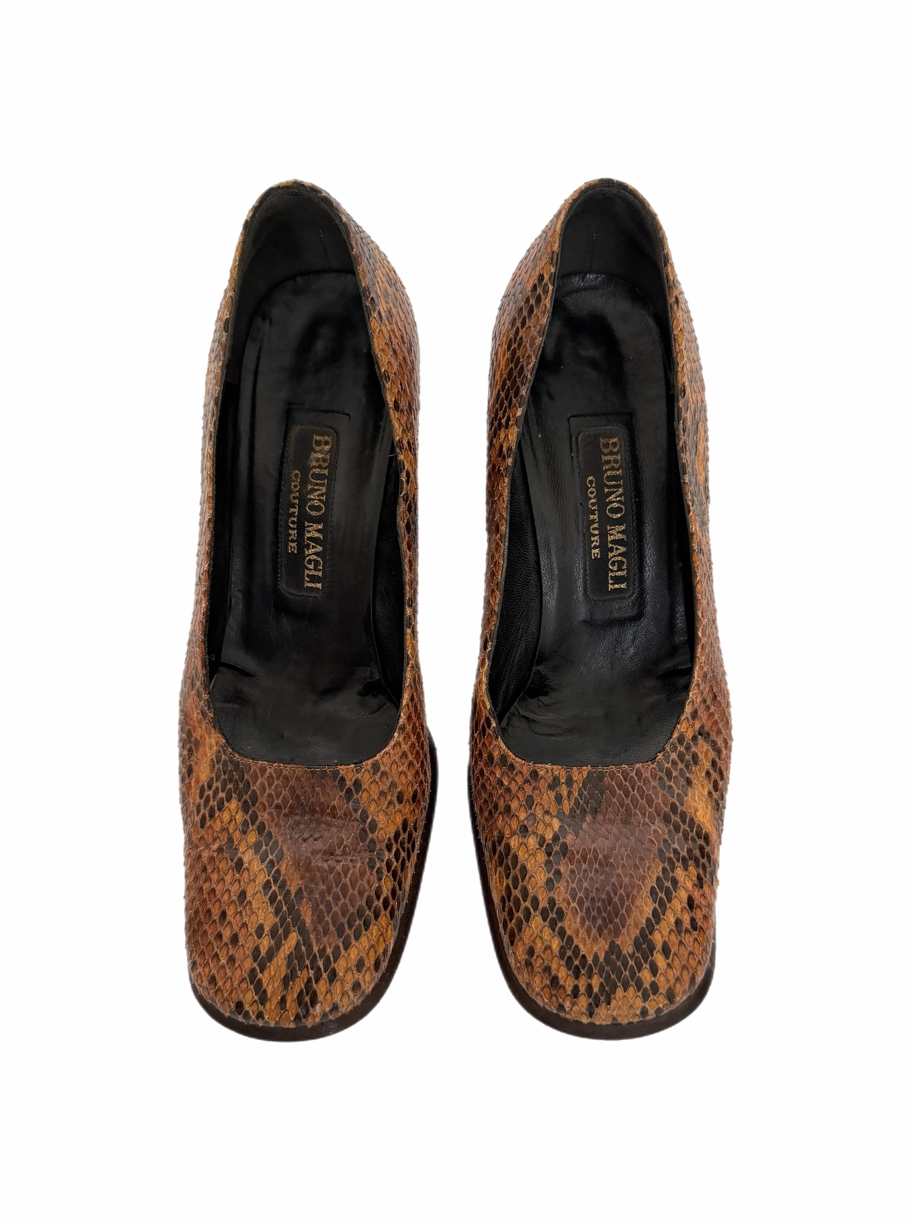 Bruno Magli Couture Phython Leather Heels in size 37