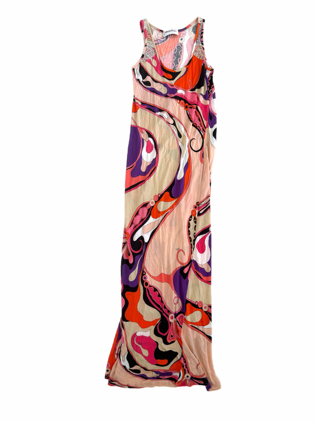 Emilio Pucci Stretch Jersey Dress in Multicolor Swirls