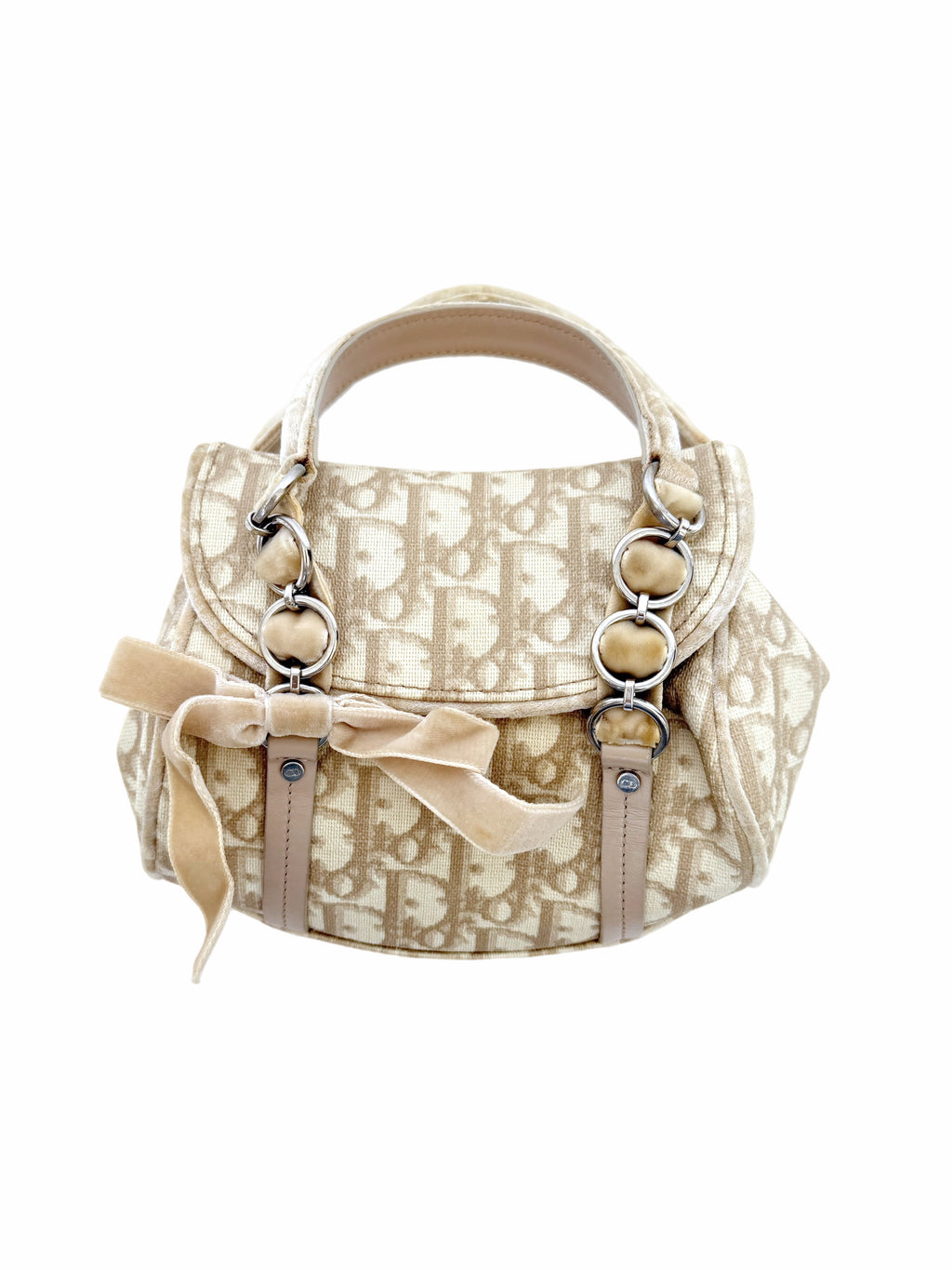 Christian Dior Trotter Romantic Monogram Bag in Beige Small
