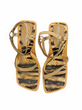 Dolce and Gabanna Tiger Printed Wooden Sandals size 39.5