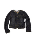 Charles Jourdain Collarless Denim Trucker Jacket