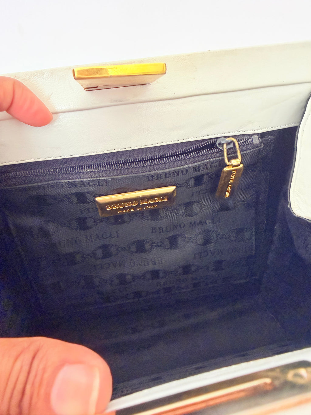 Bruno Magli Logo Clasp Cross-Body Bag
