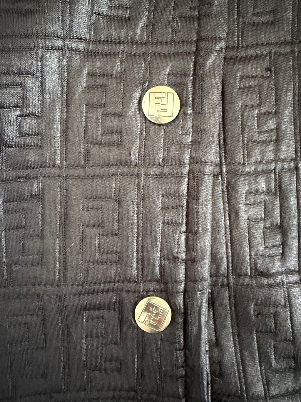 Fendi Mare FF Embossed Polyester Padded Outercoat