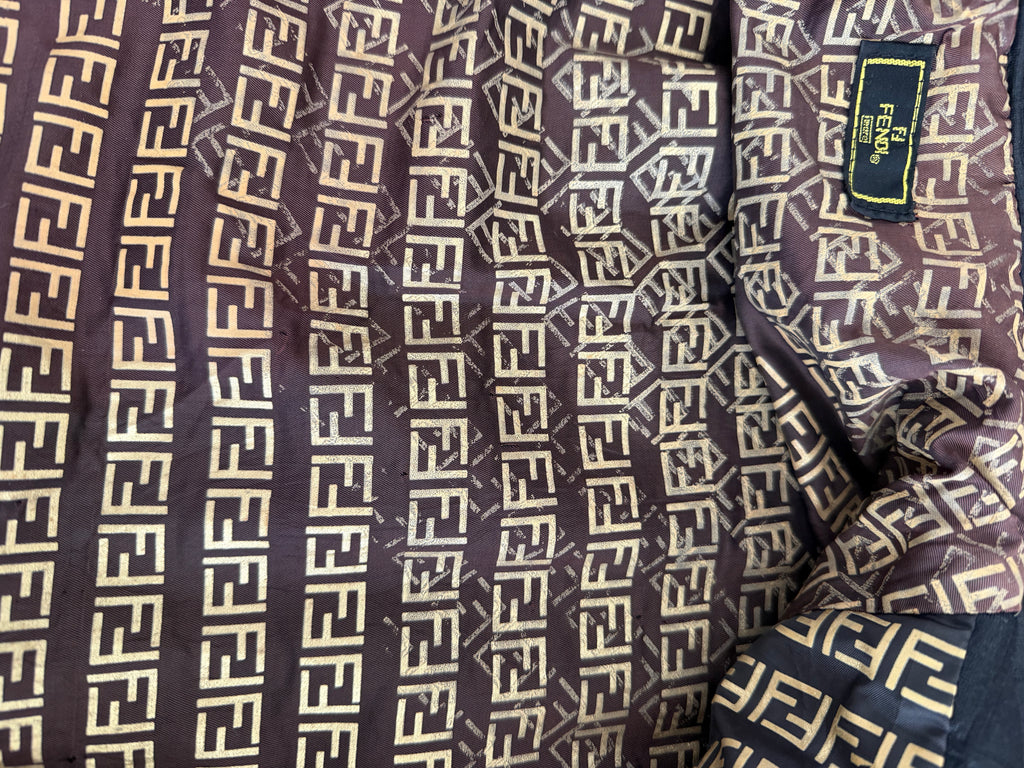 Fendi Mare FF Embossed Polyester Padded Outercoat