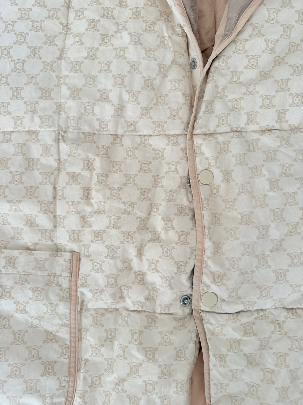 Celine Padded Nylon Vest with Monogram Logo