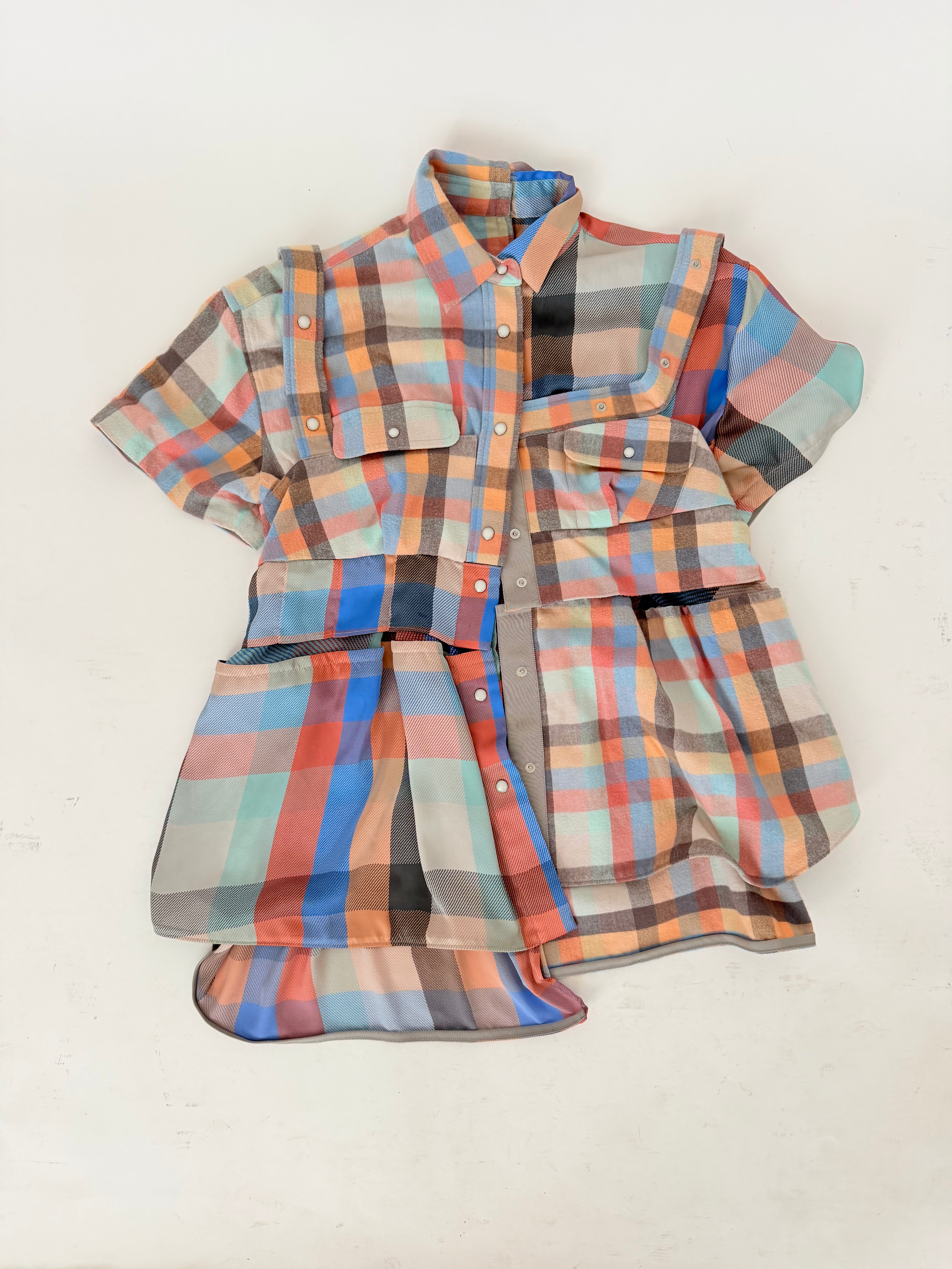 Sacai Multi-Fabric Flannel Shirt size S/M