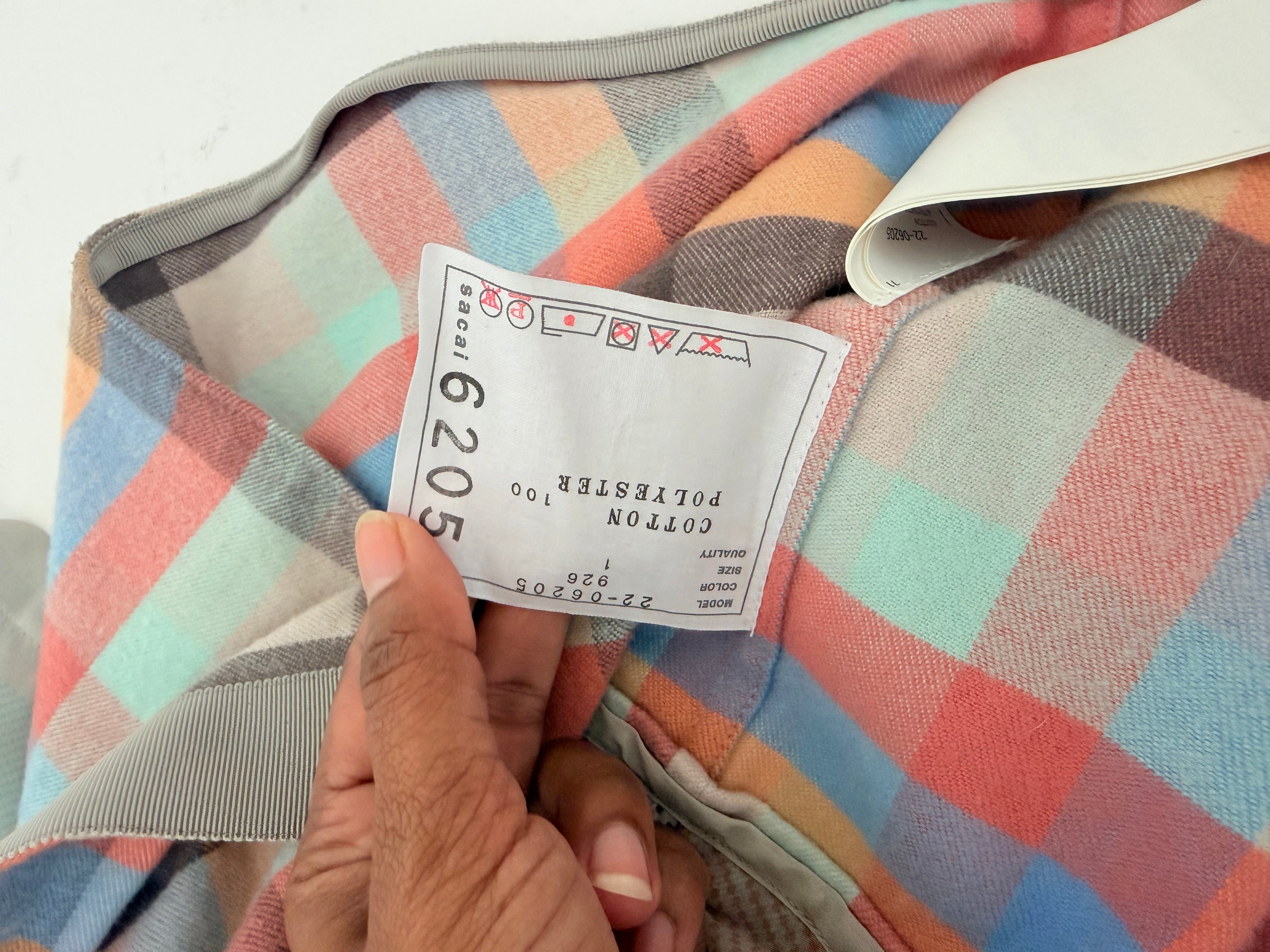 Sacai Multi-Fabric Flannel Shirt size S/M
