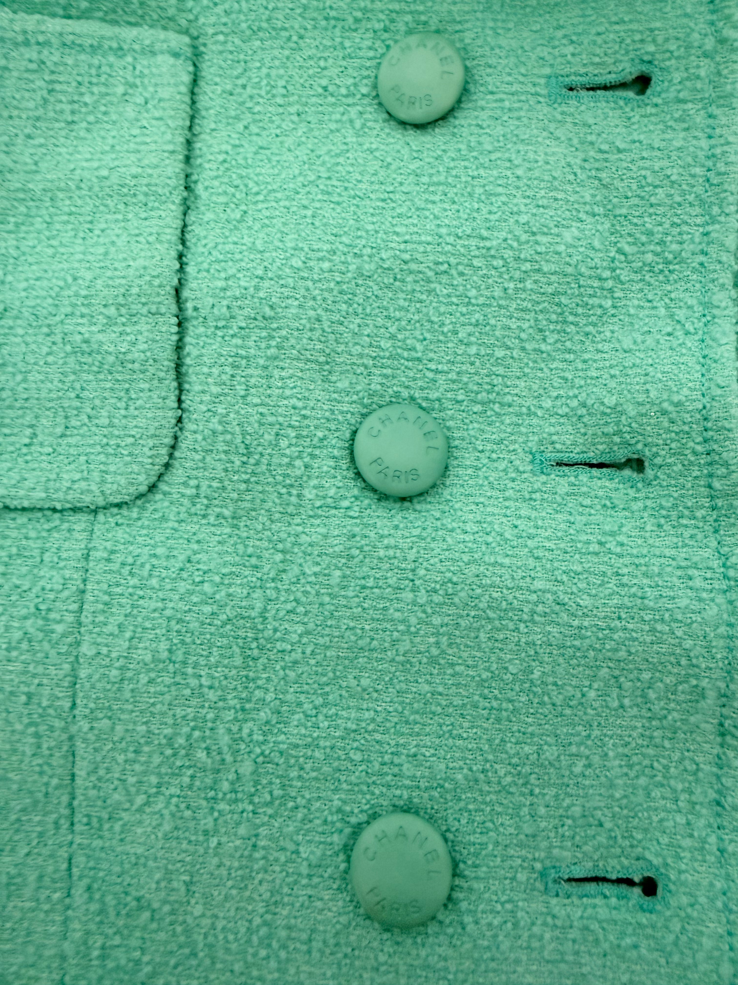 Chanel Boucle Jacket in Seafoam Green