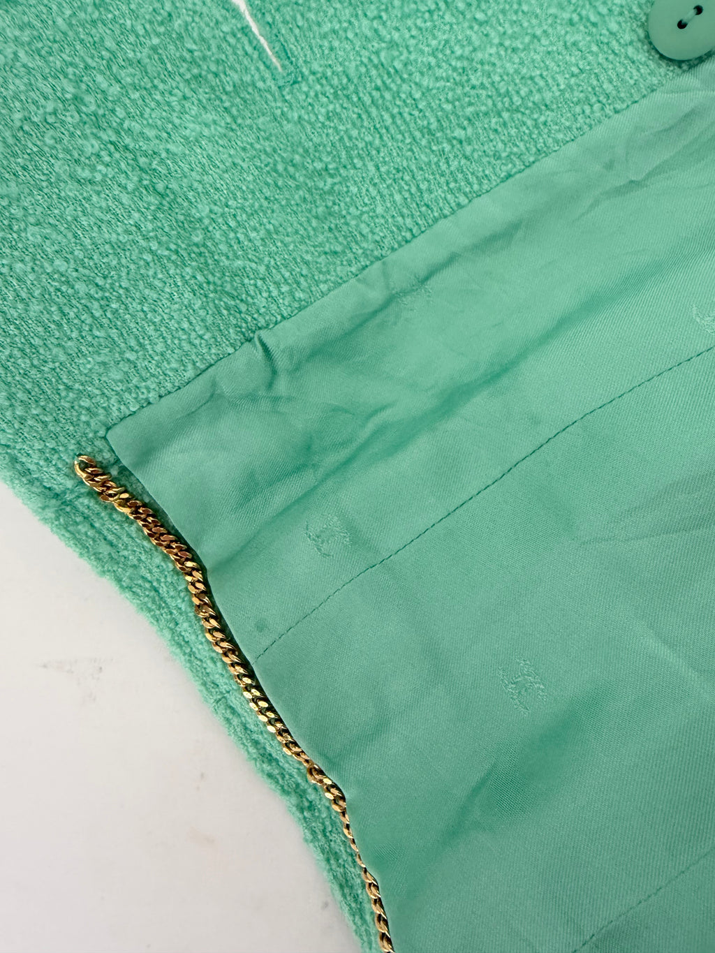 Chanel Boucle Jacket in Seafoam Green