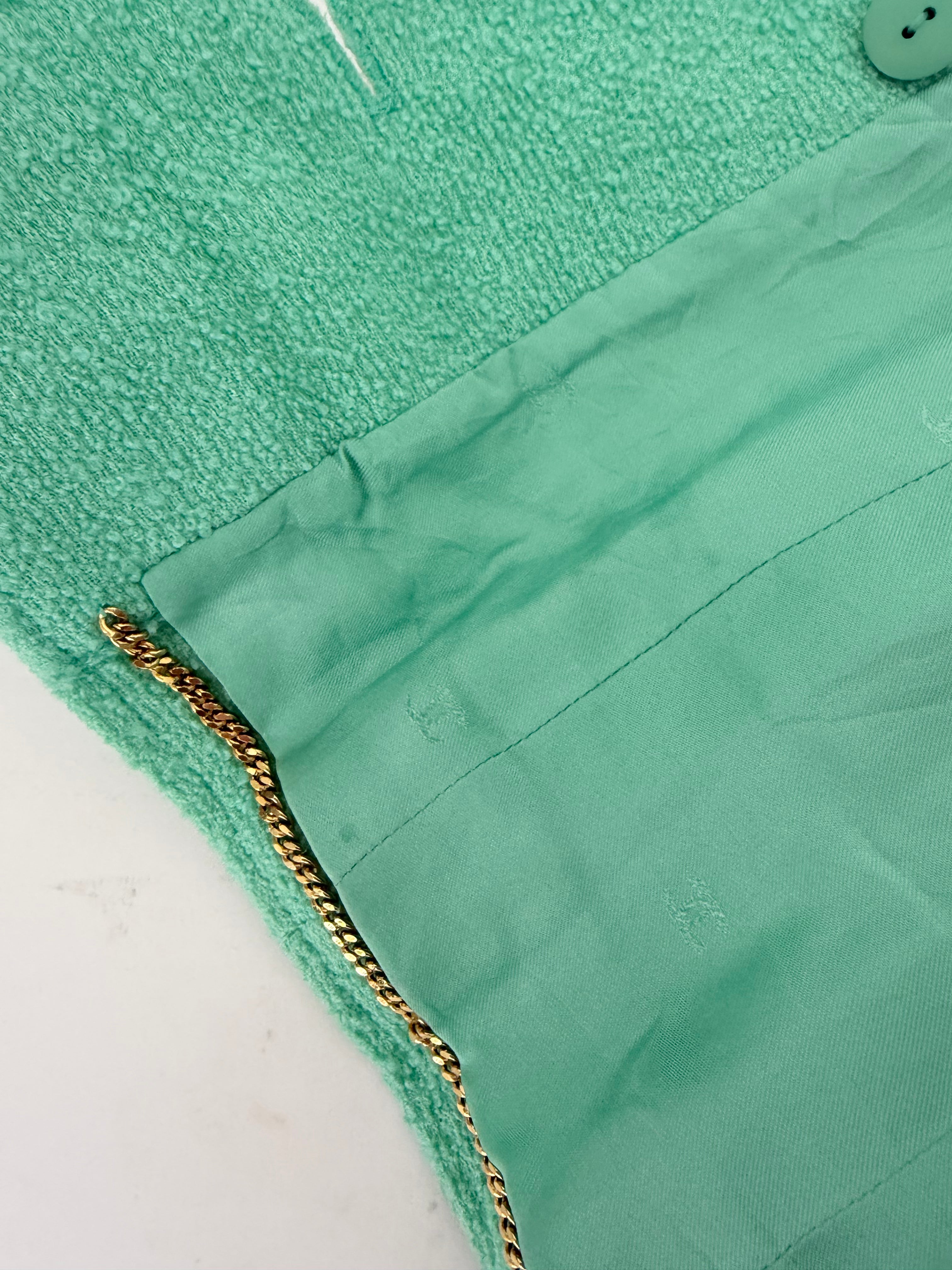 Chanel Boucle Jacket in Seafoam Green
