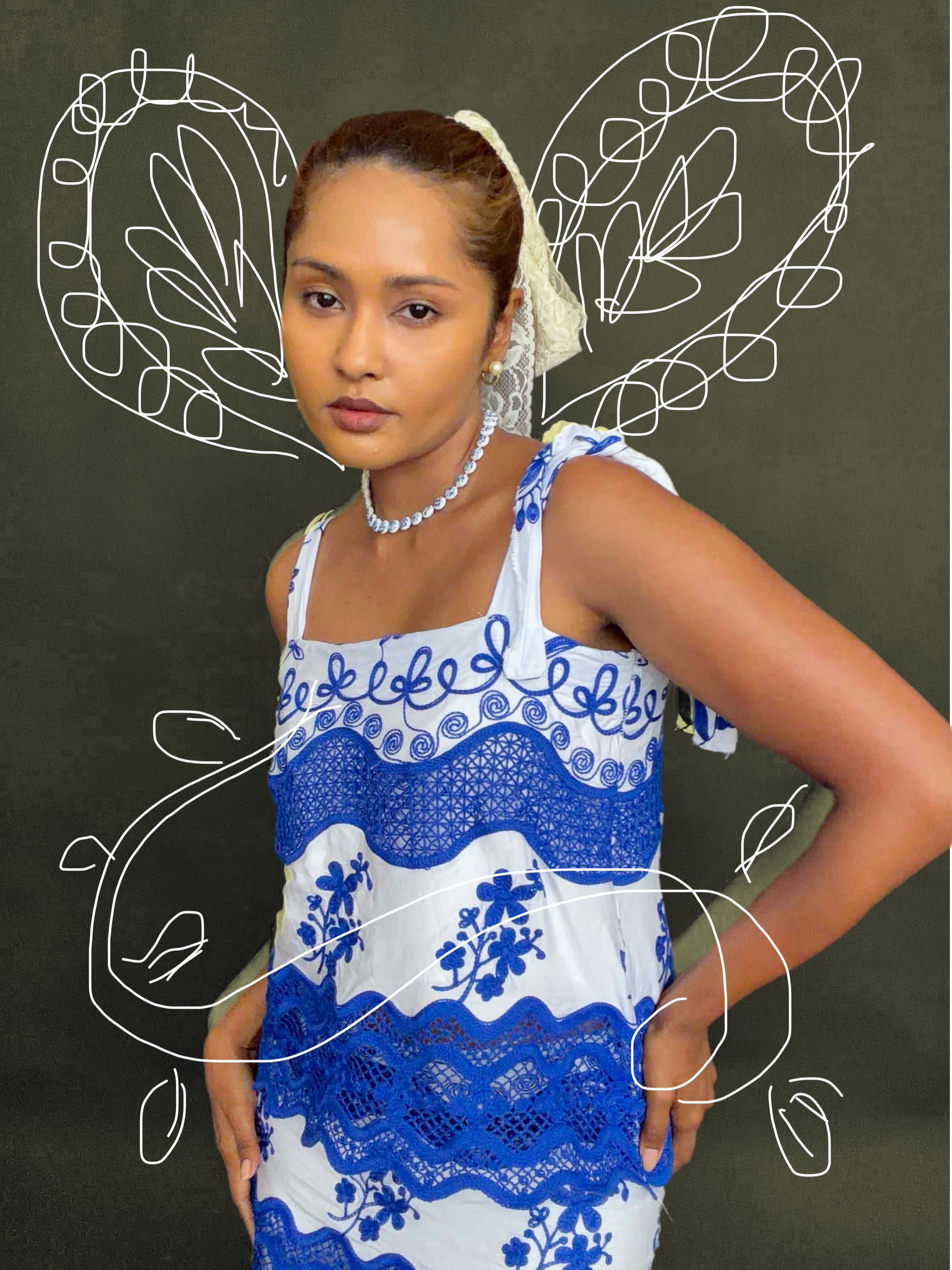 Paku Pakis Set of Skirt and Top