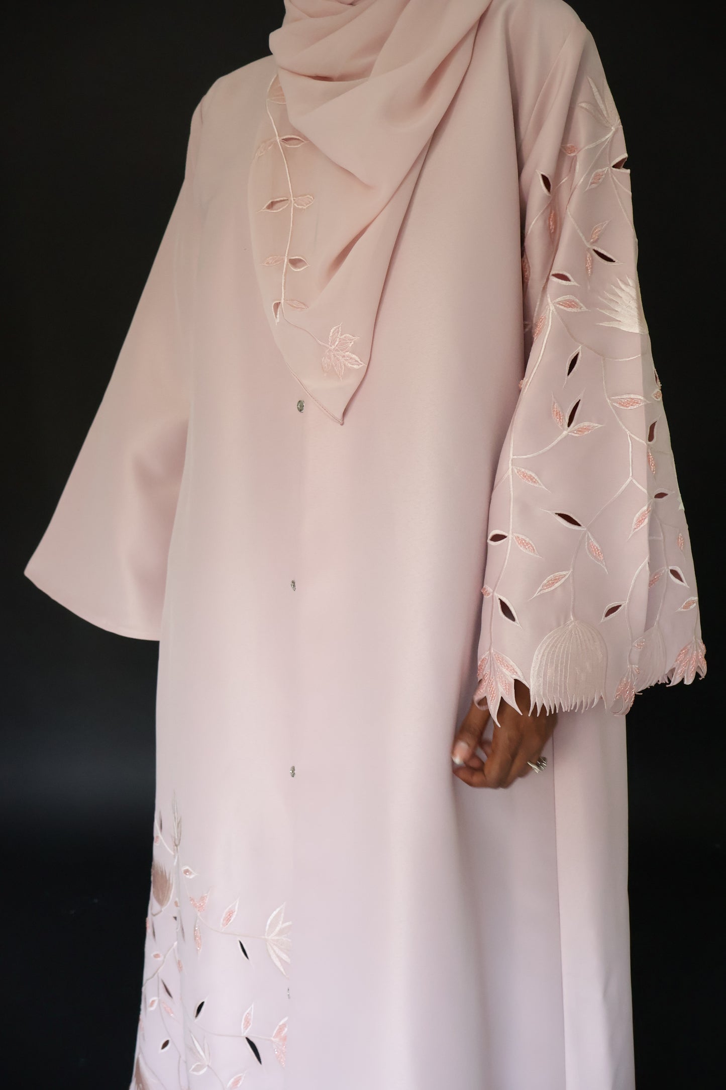 Tamara Pink Bridal Satin Overcoat and Shawl