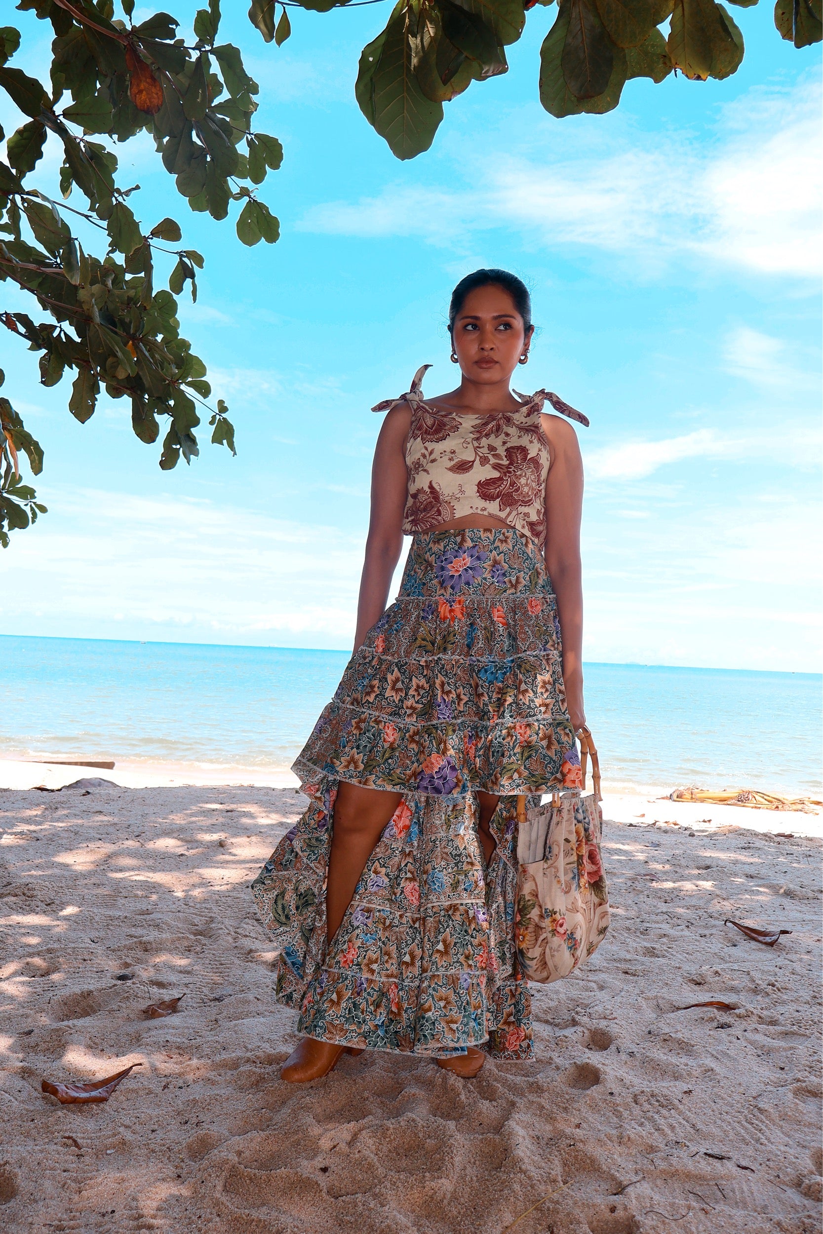 Hydef The Label Bima Tiered Batik Skirt