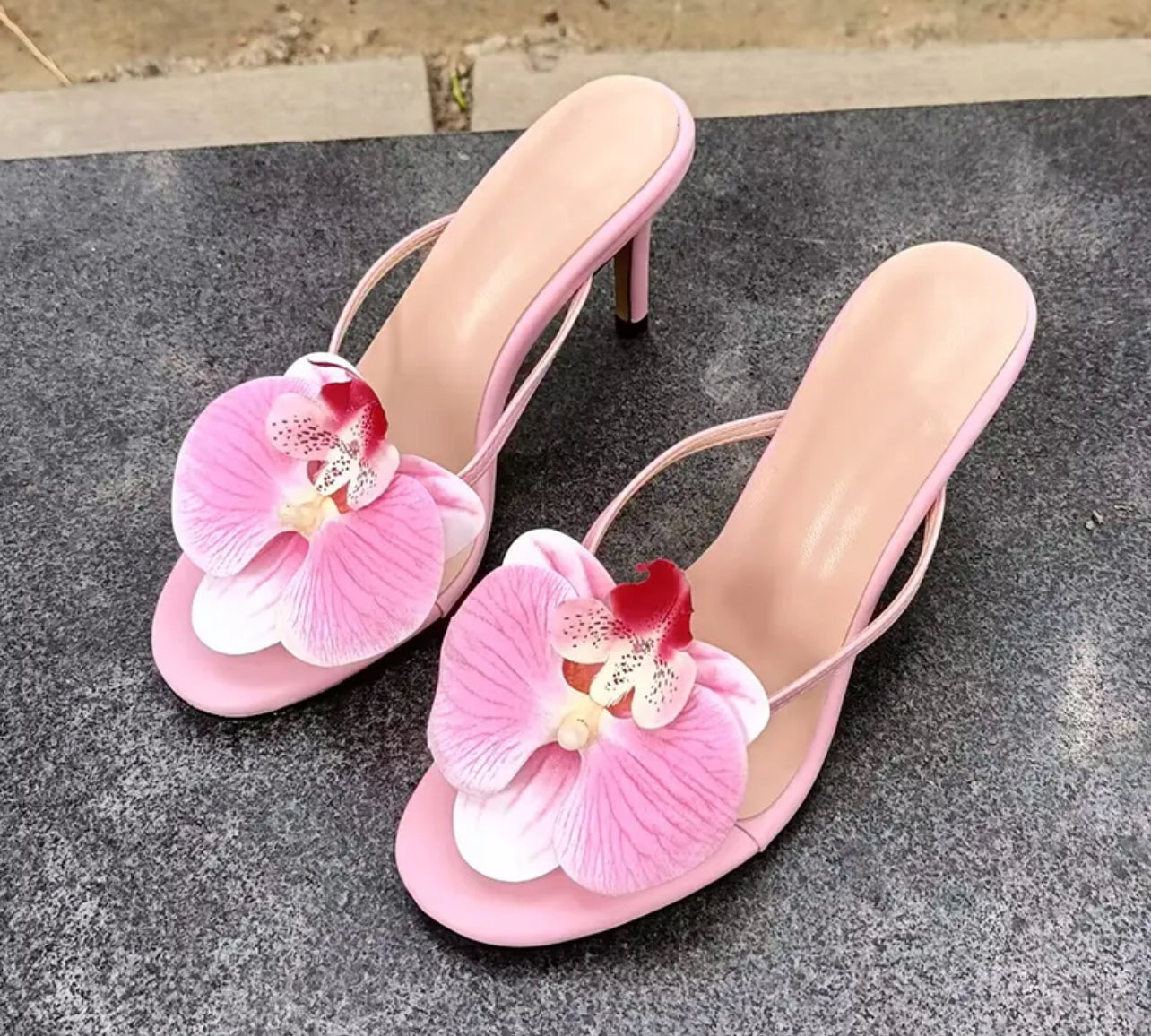 Orchid Applique Sandals