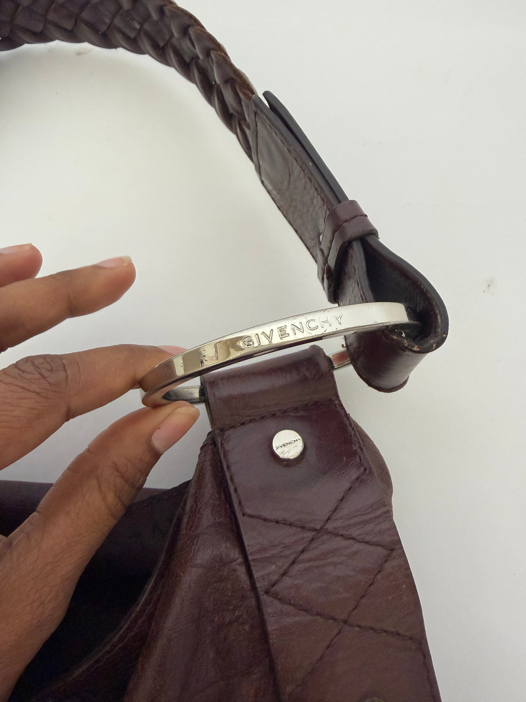 Givenchy Moon Cut Out Hobo Bag in Brown