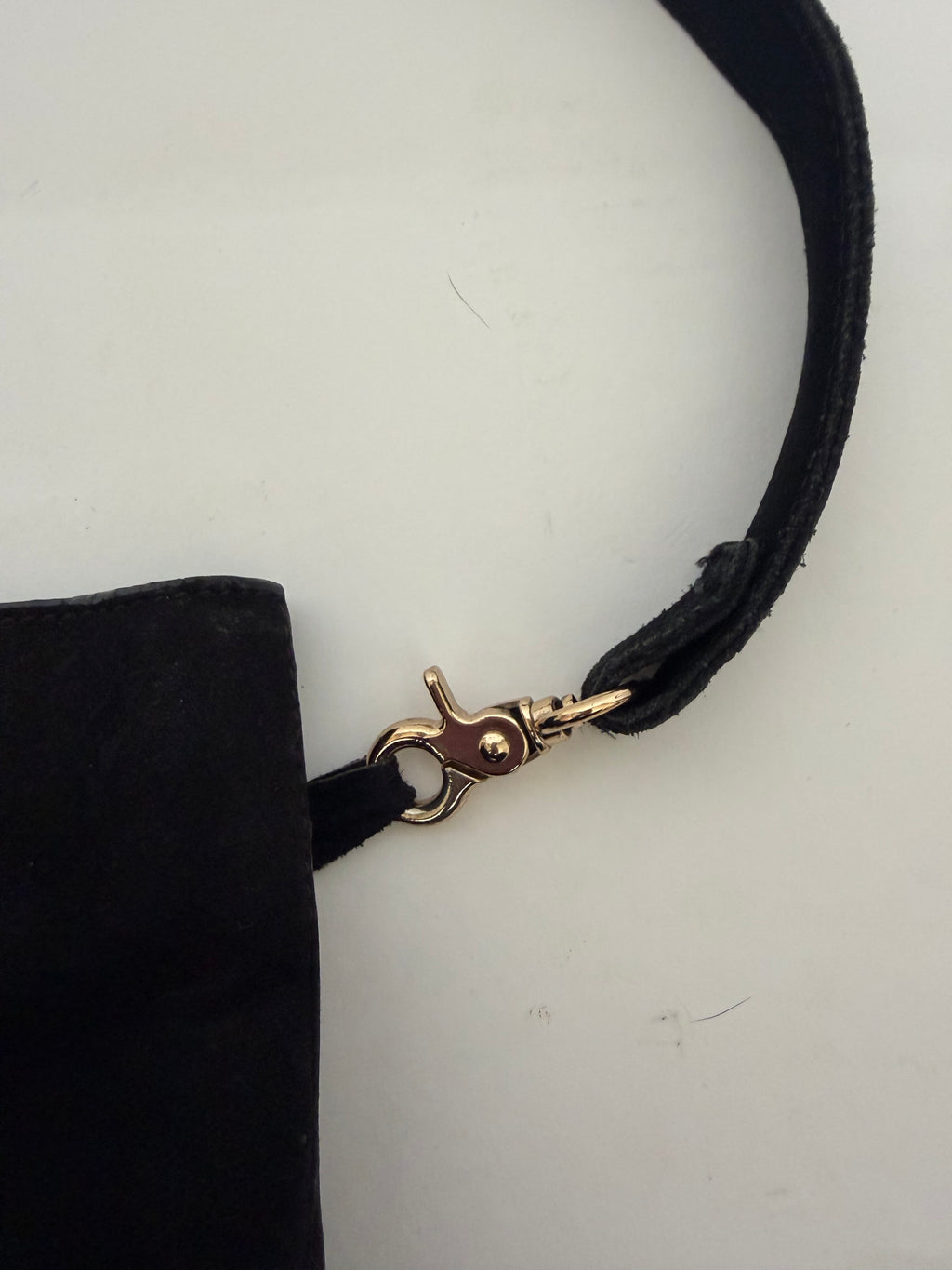 Gucci G-Frame Suede Crossbody Bag in Black