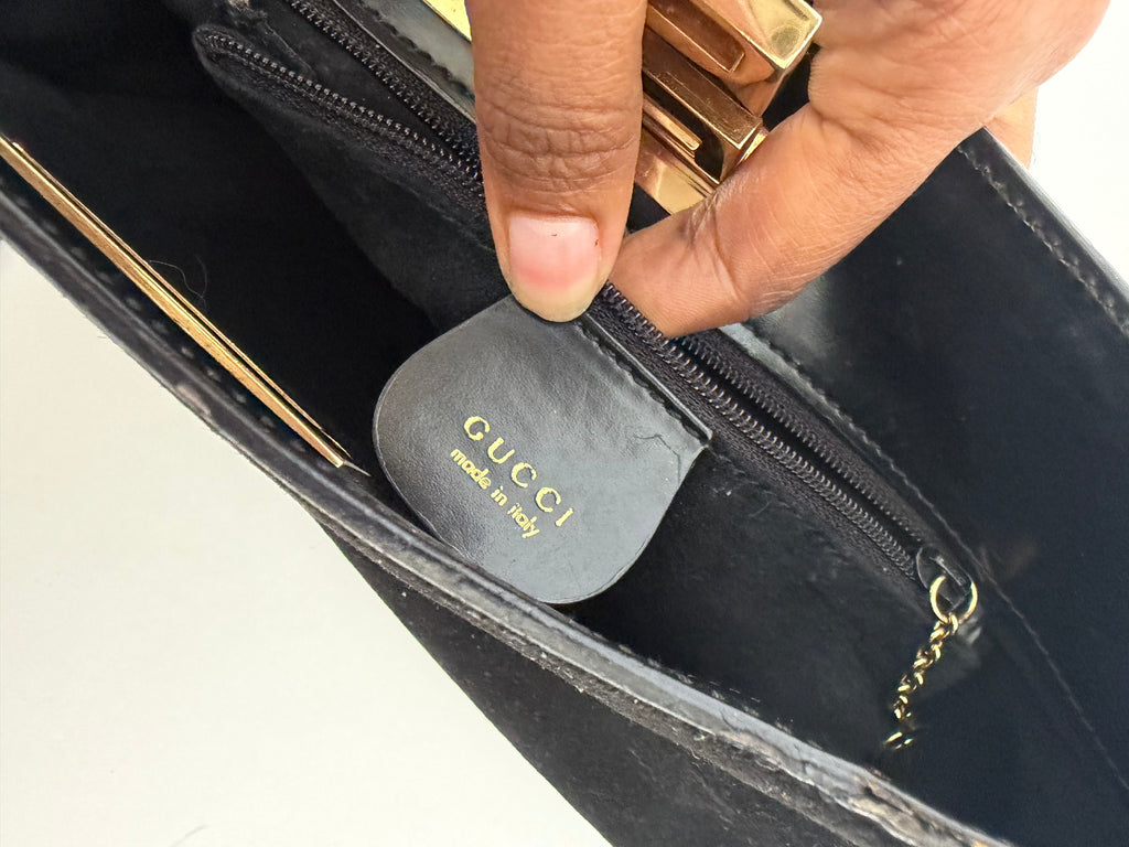 Gucci G-Frame Suede Crossbody Bag in Black