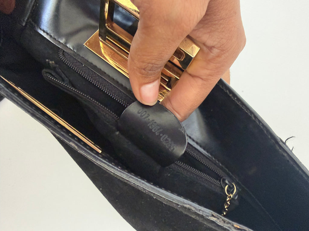 Gucci G-Frame Suede Crossbody Bag in Black