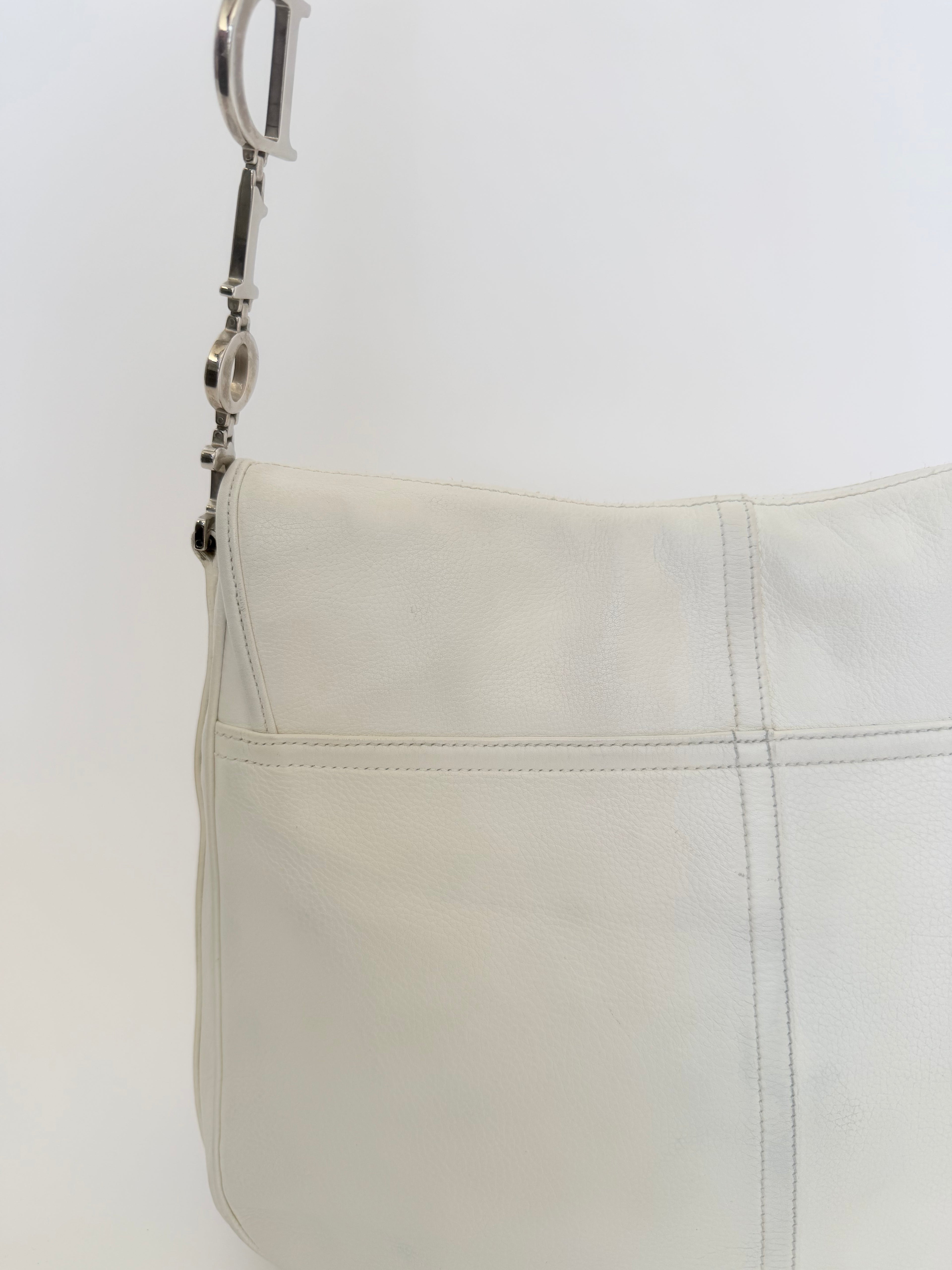 Christian Dior CD Messenger Bag in White