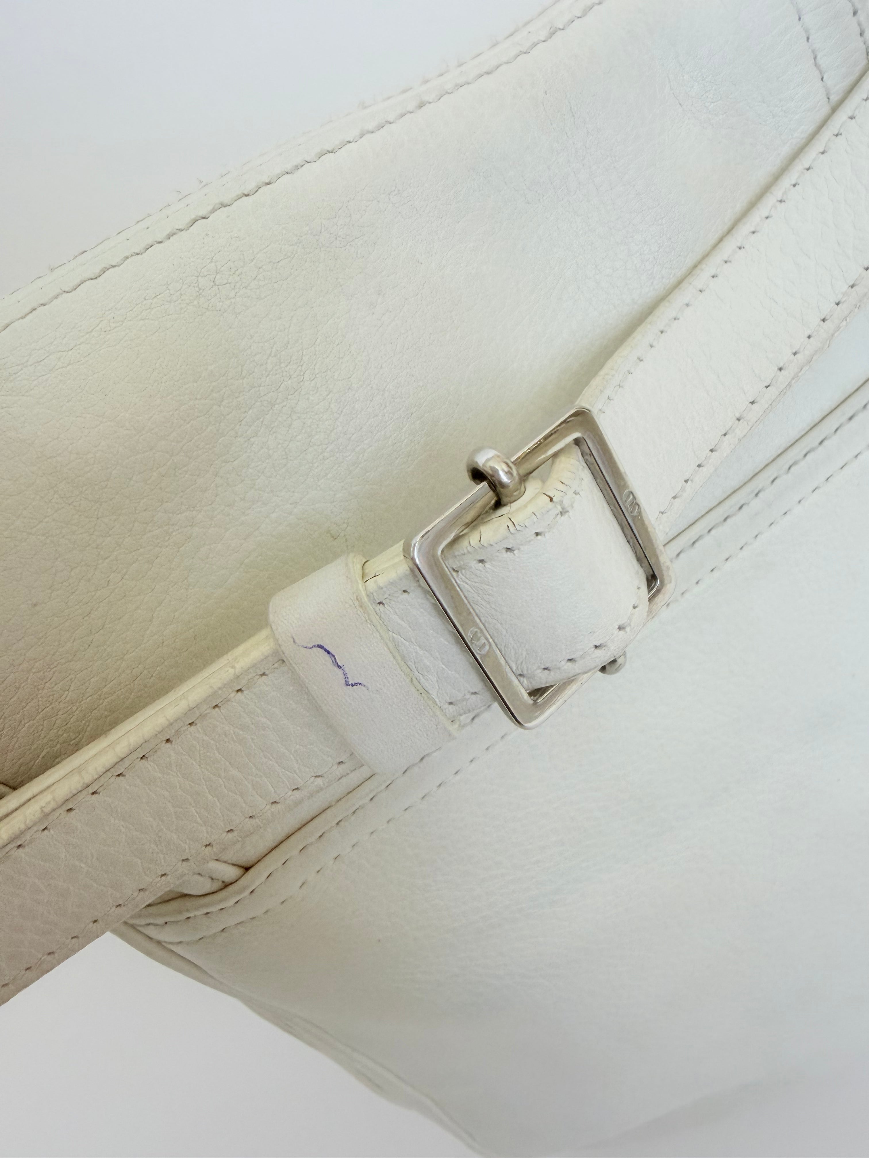 Christian Dior CD Messenger Bag in White