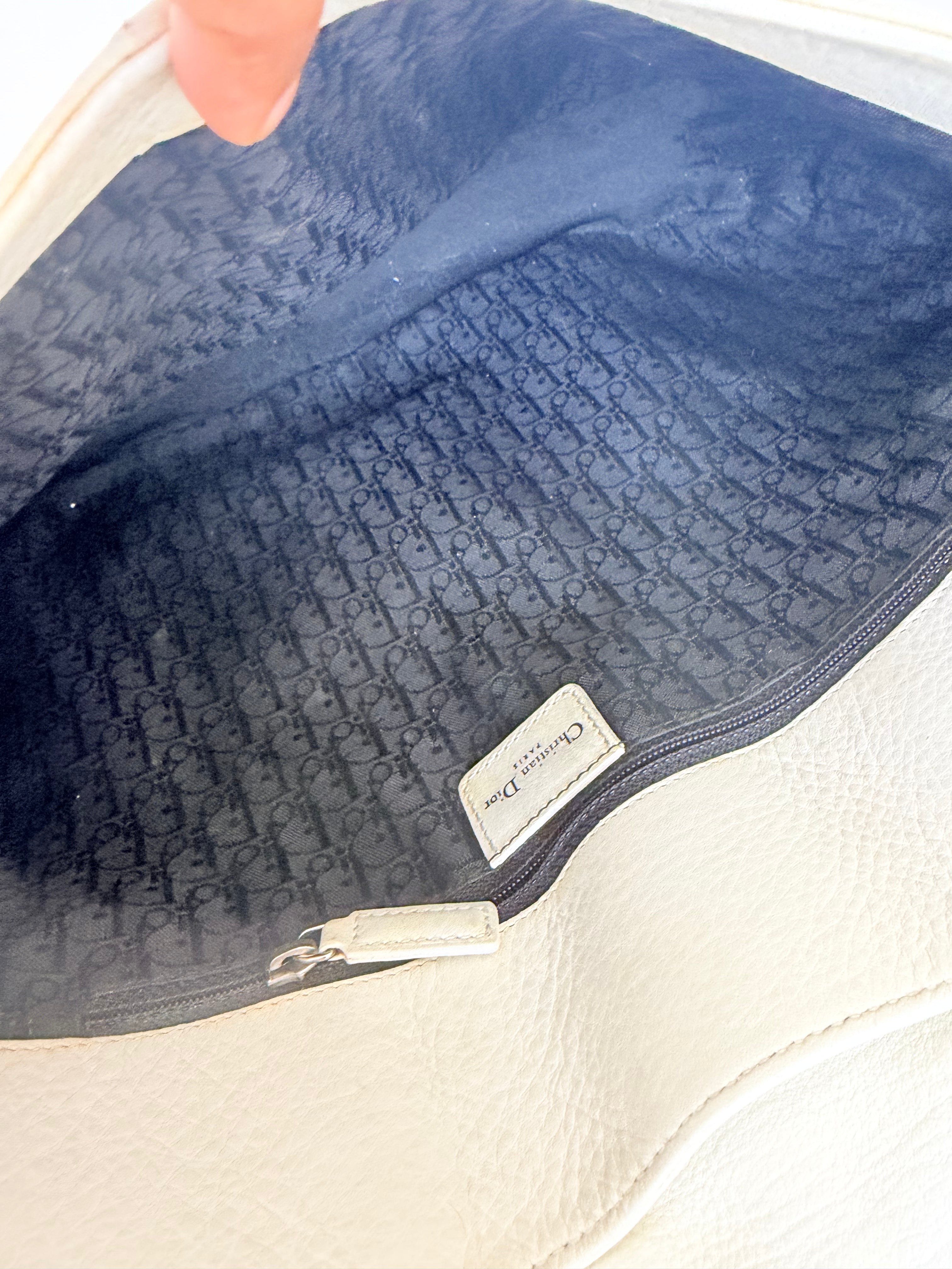 Christian Dior CD Messenger Bag in White