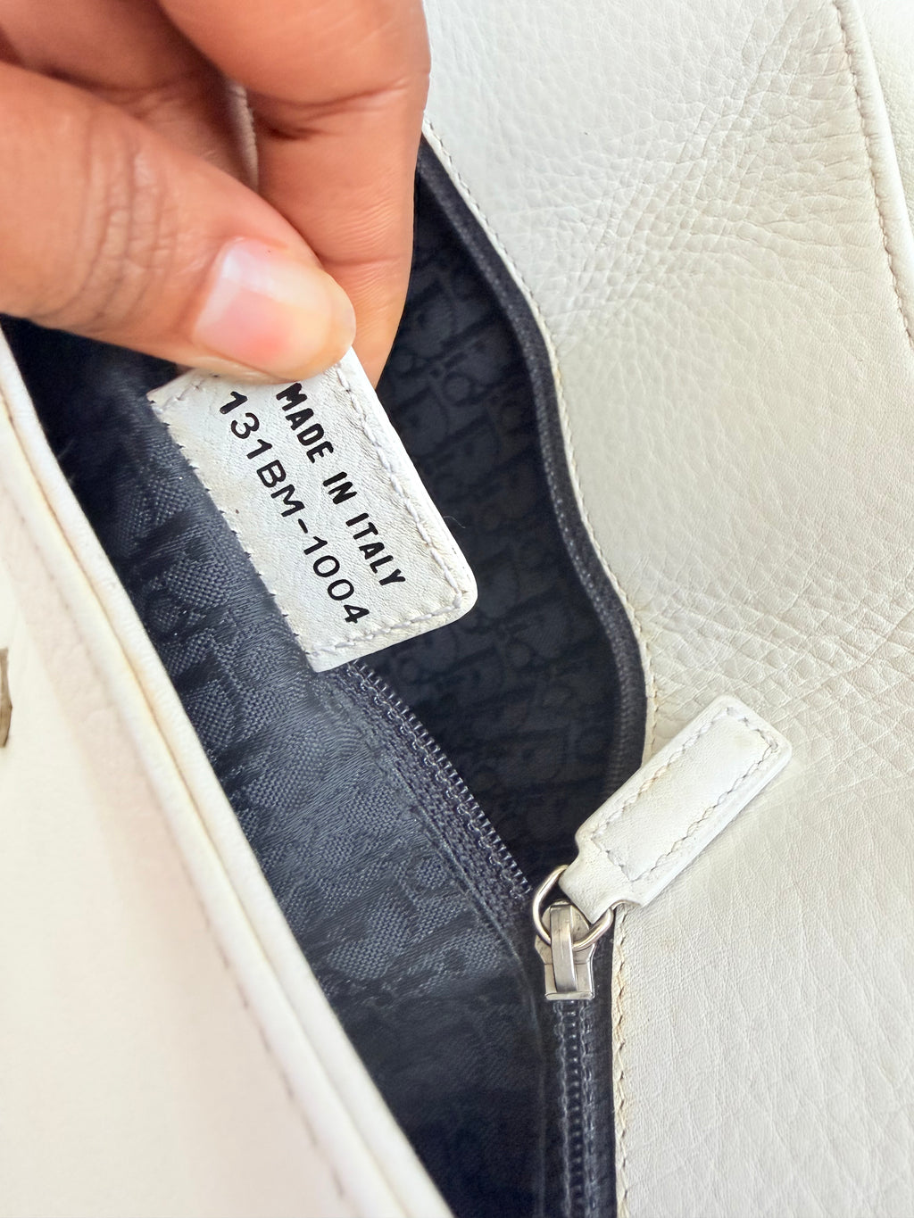 Christian Dior CD Messenger Bag in White