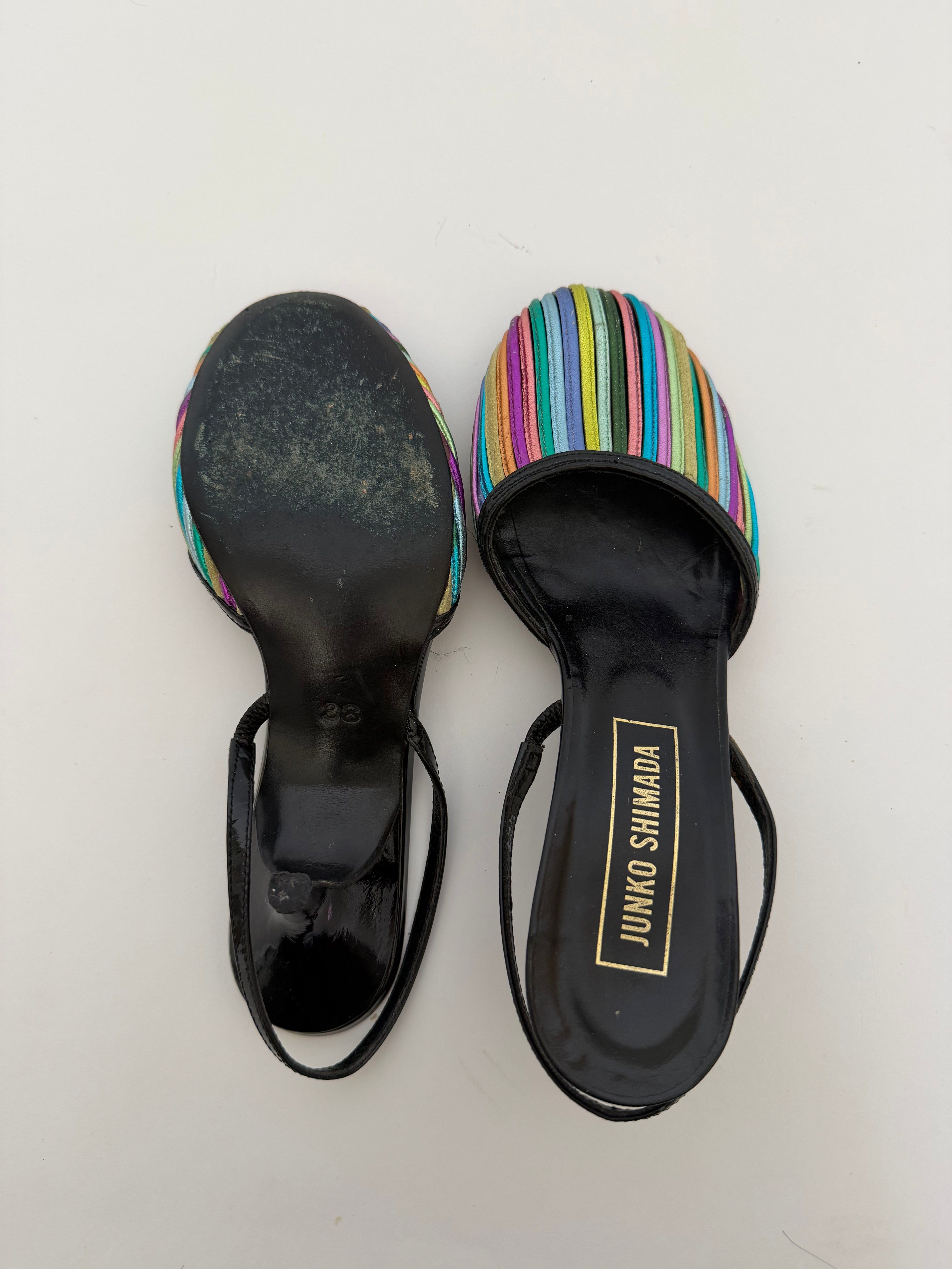 Junko Shimada Rainbow Slingback Sandals