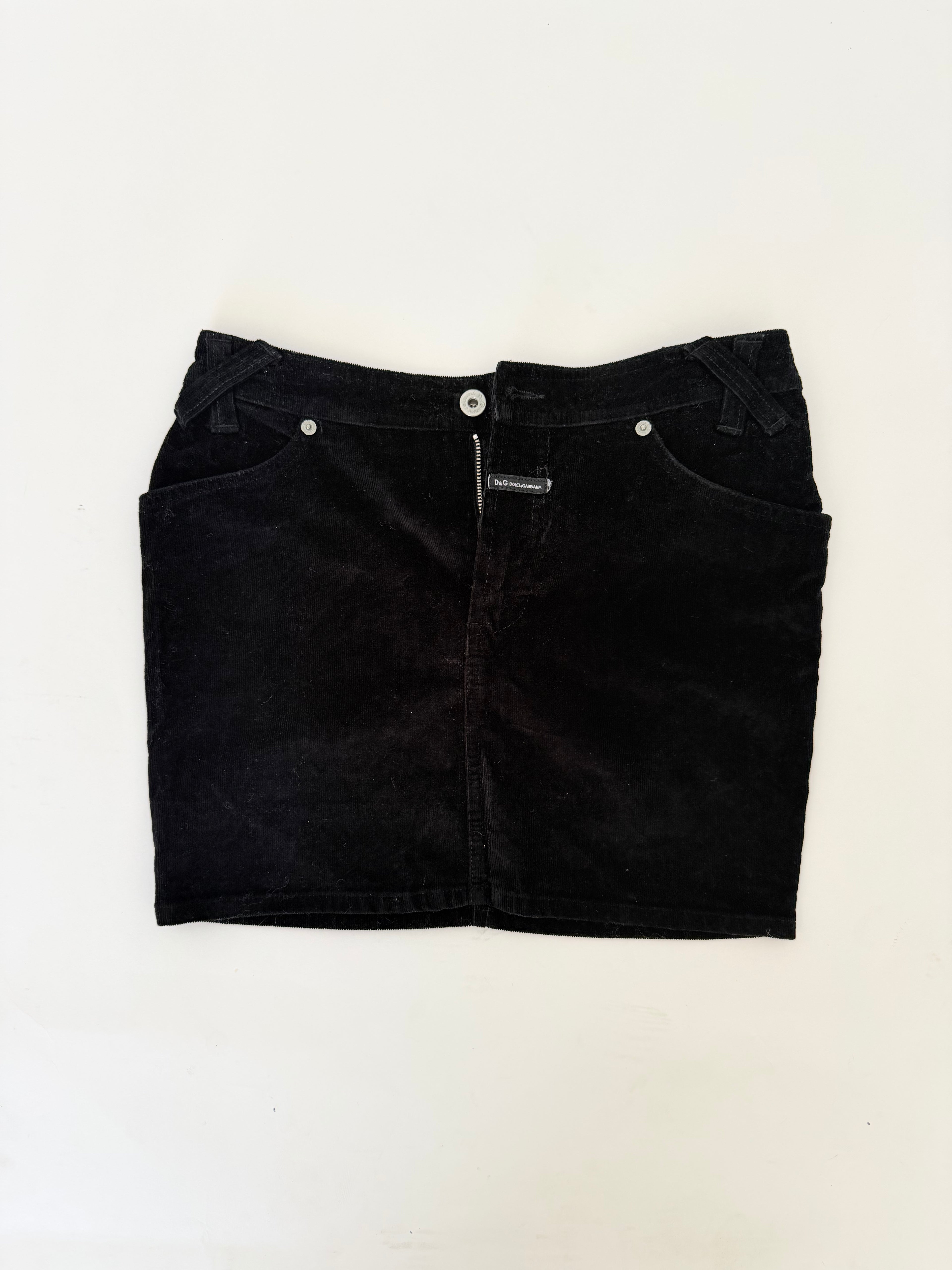 Dolce and Gabbana Corduroy Short Skirt