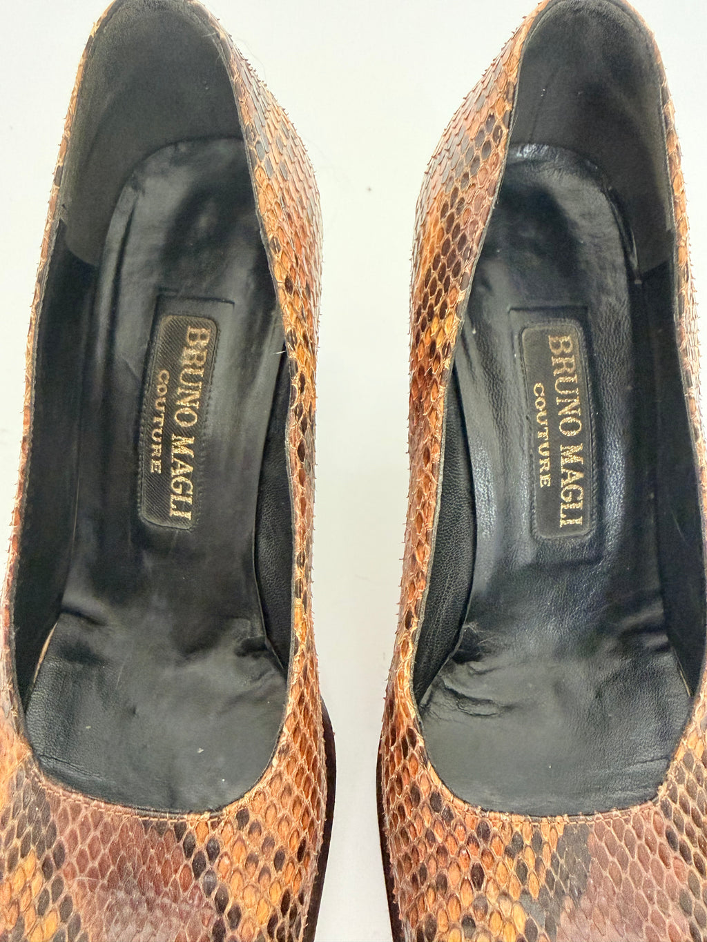 Bruno Magli Couture Phython Leather Heels in size 37