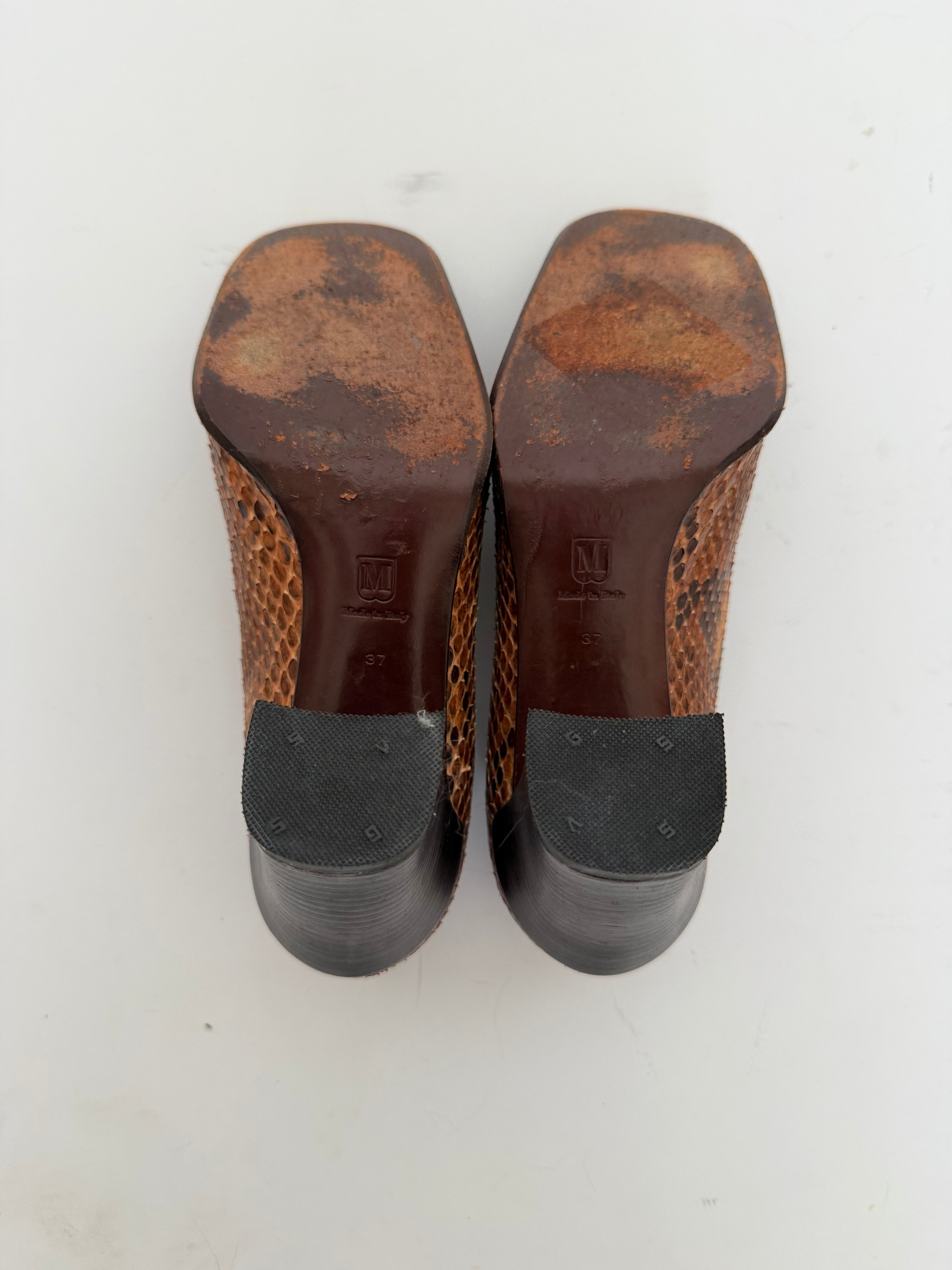 Bruno Magli Couture Phython Leather Heels in size 37