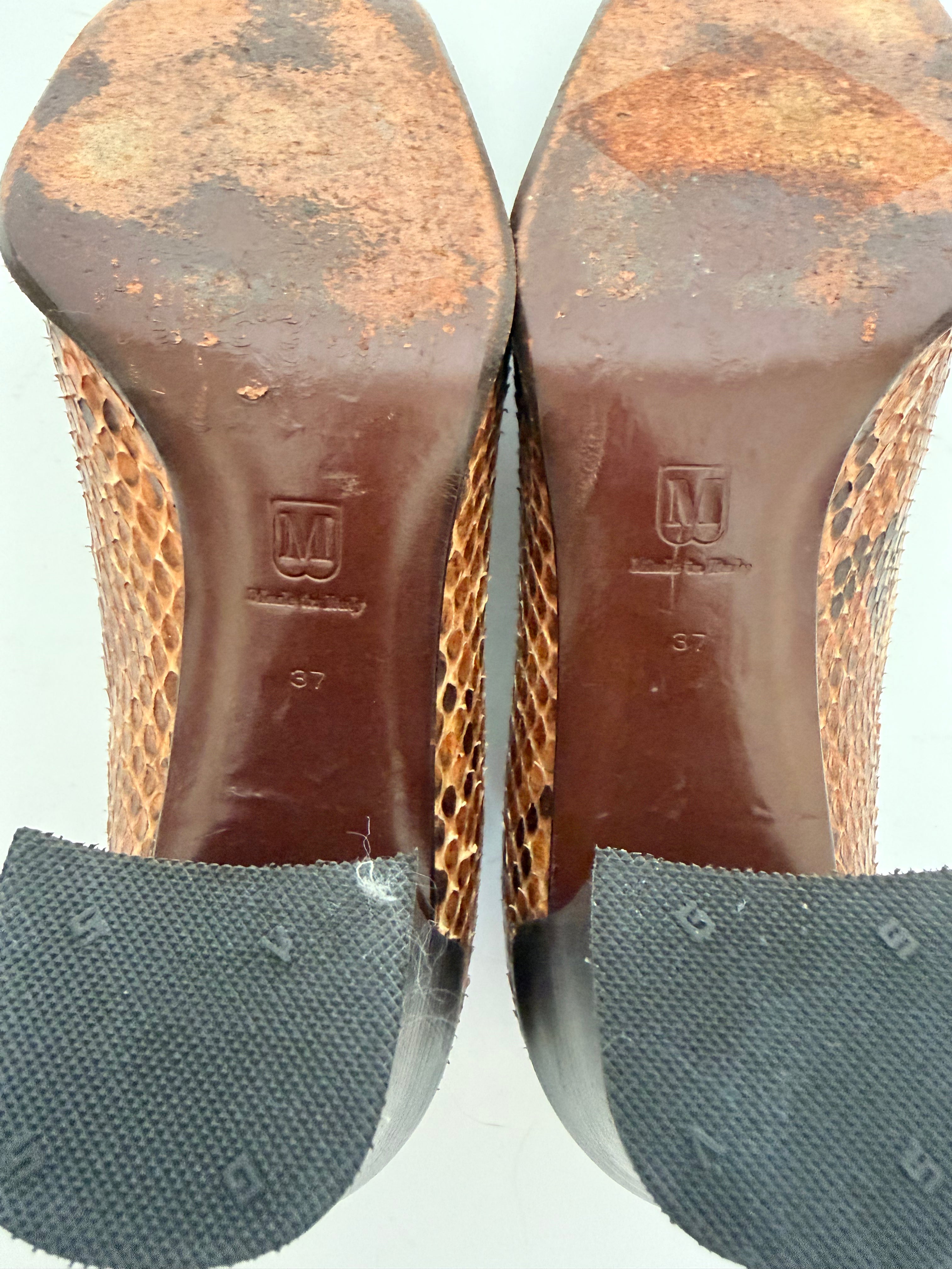Bruno Magli Couture Phython Leather Heels in size 37