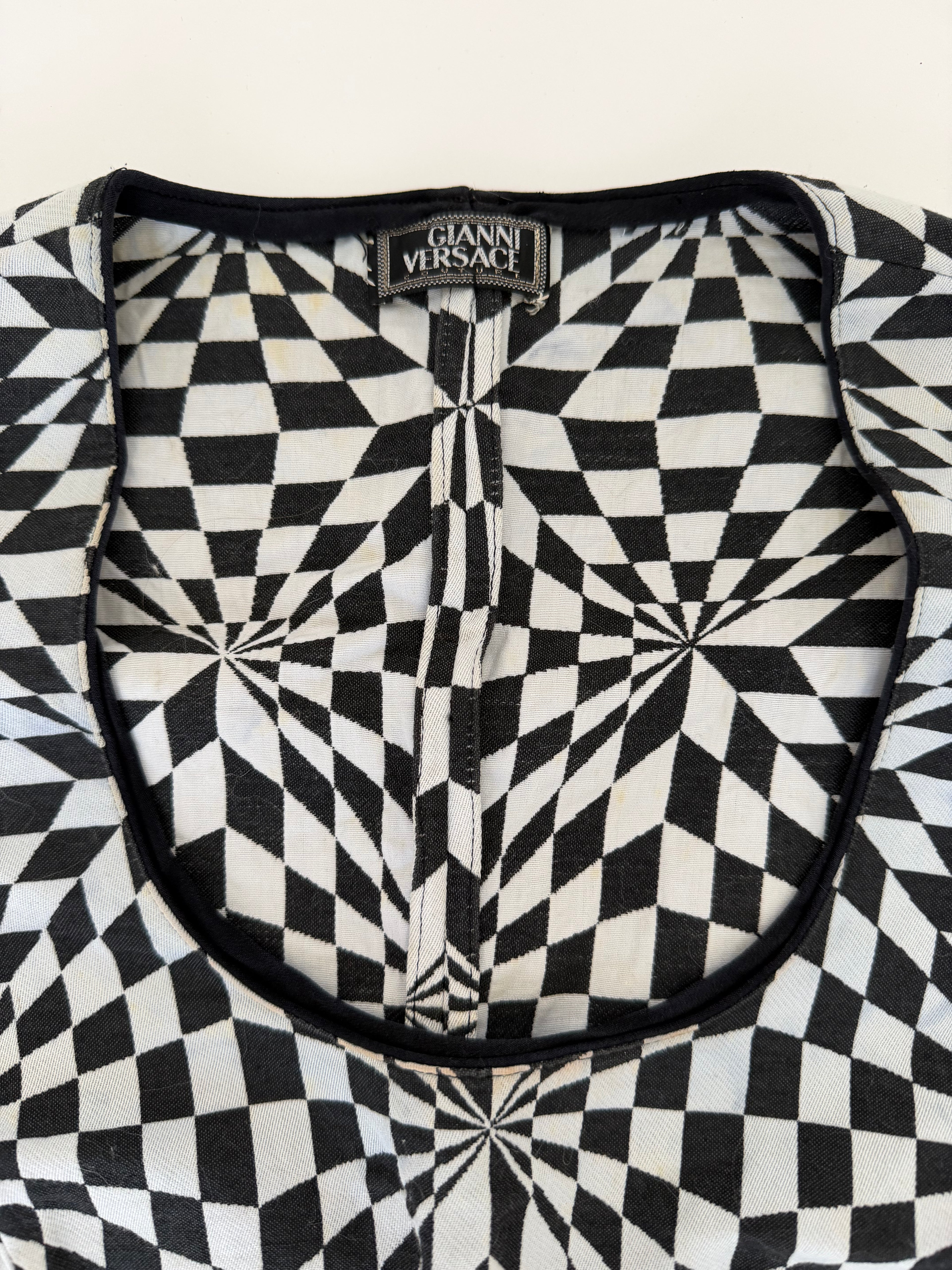 Gianni Versace Couture Abstract Sleeveless Top