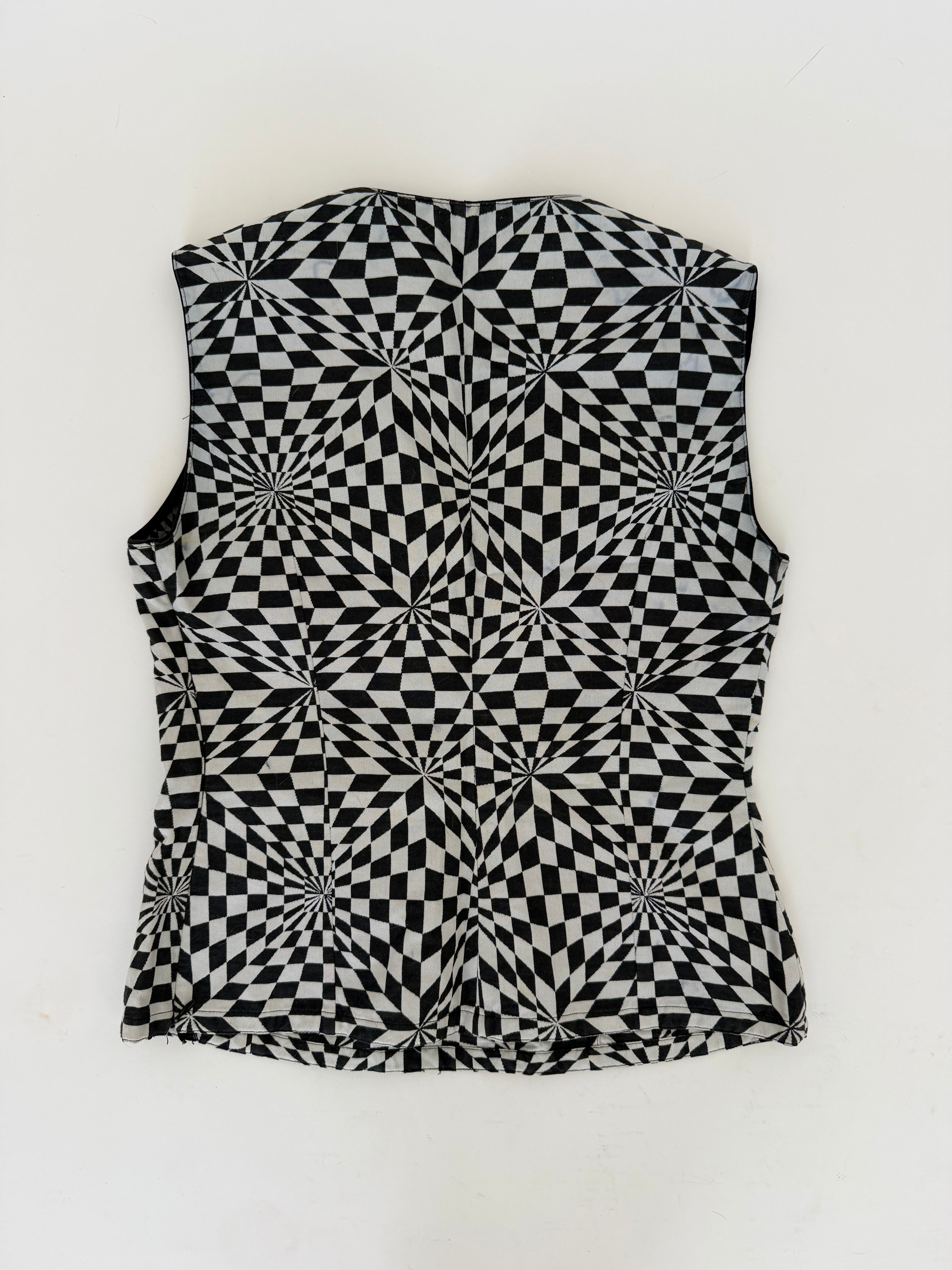Gianni Versace Couture Abstract Sleeveless Top
