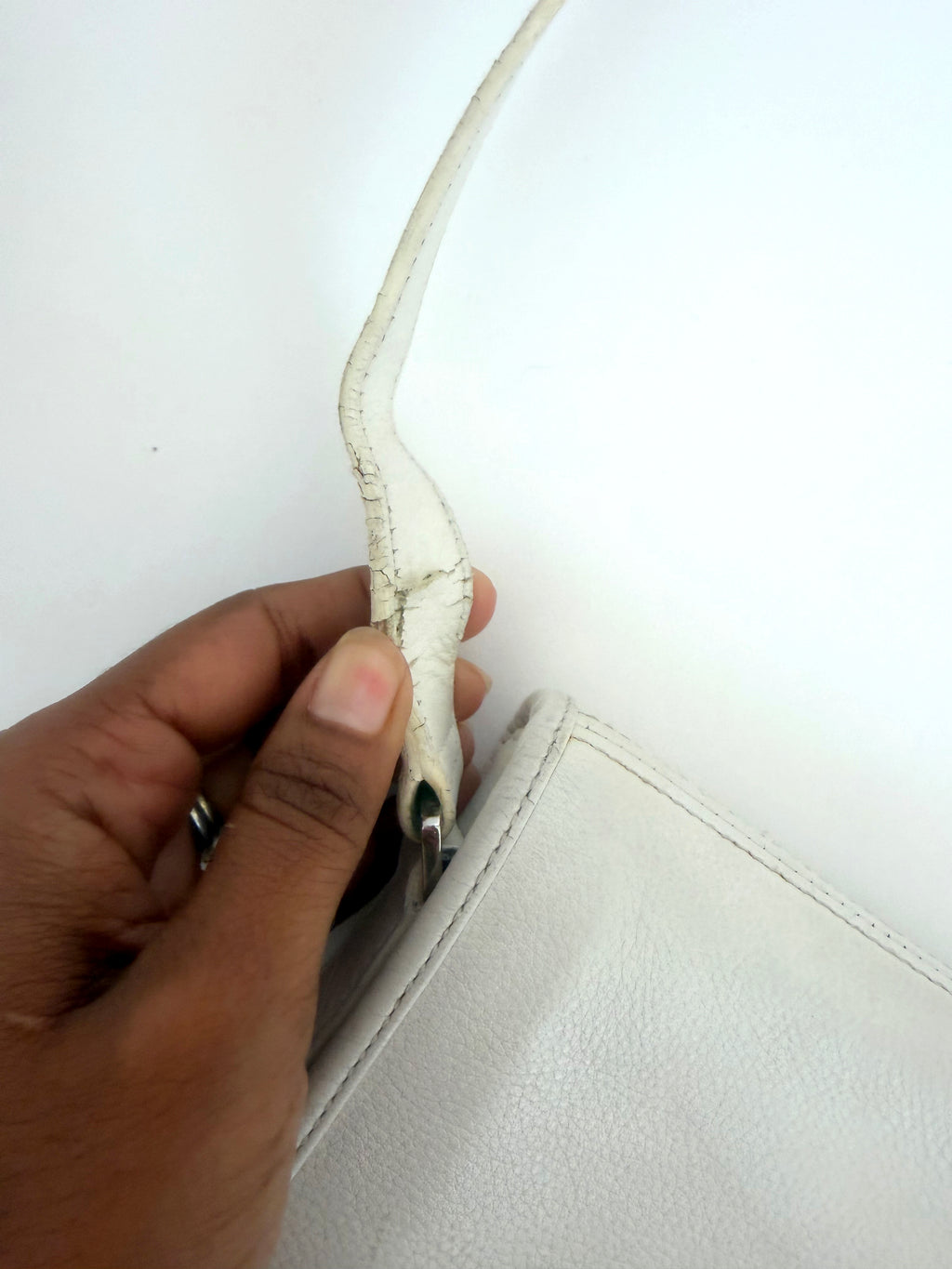 Christian Dior CD Messenger Bag in White
