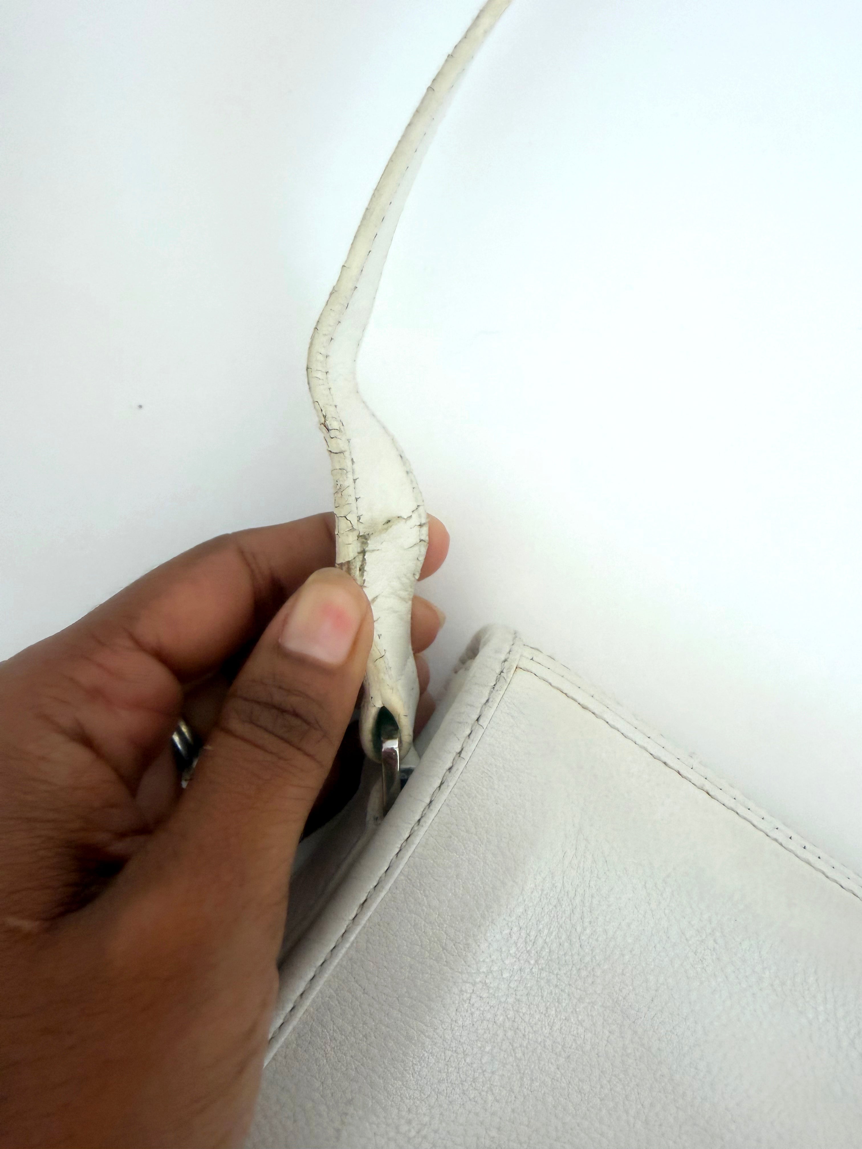 Christian Dior CD Messenger Bag in White