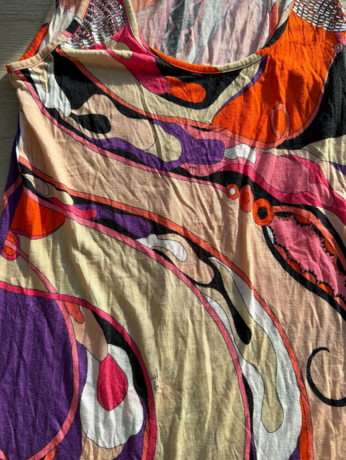 Emilio Pucci Stretch Jersey Dress in Multicolor Swirls