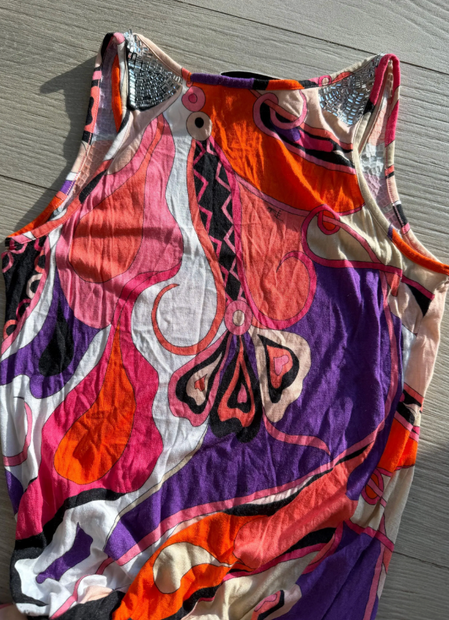 Emilio Pucci Stretch Jersey Dress in Multicolor Swirls