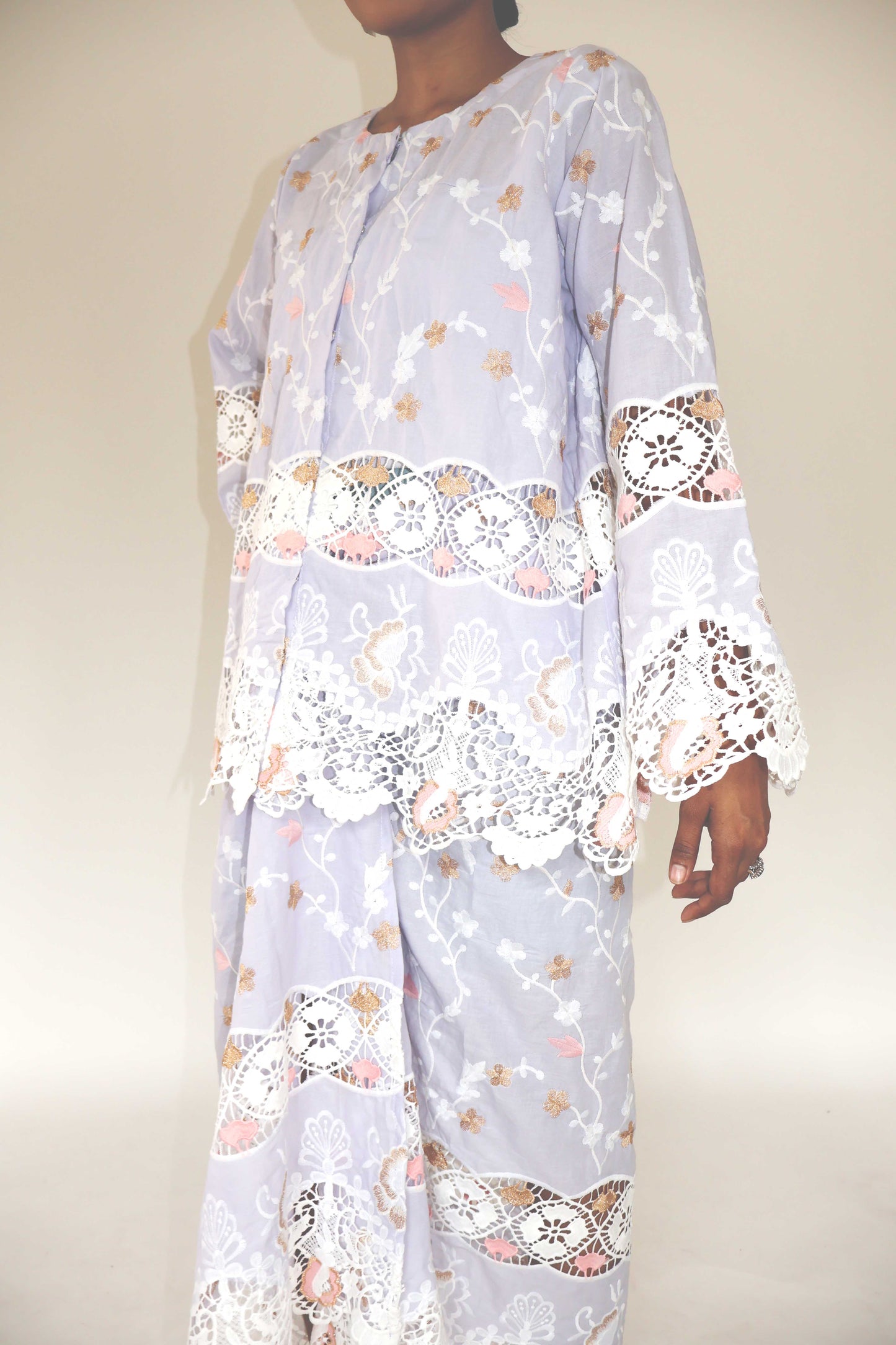 Seroja Kurung Kedah in Lilac