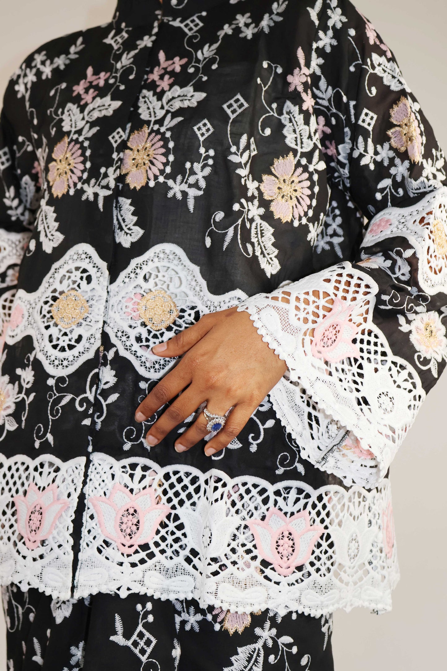 Sutra Kurung Kedah in Black